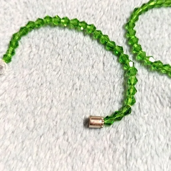 Vintage Artisan Made Green Crystal Bead and Glass Bead Necklaces - Picture 9 of 13